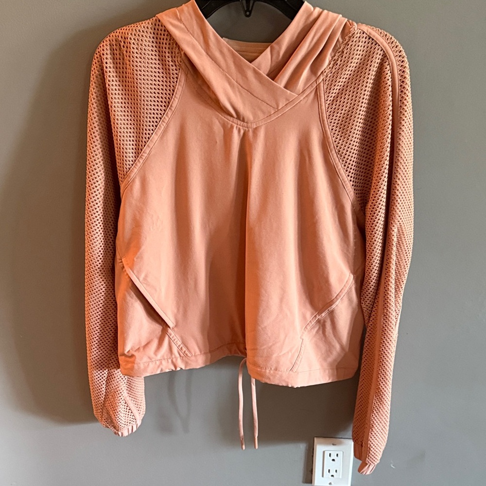 Lululemon Athletica Peach Mesh Sleeve Hoodie